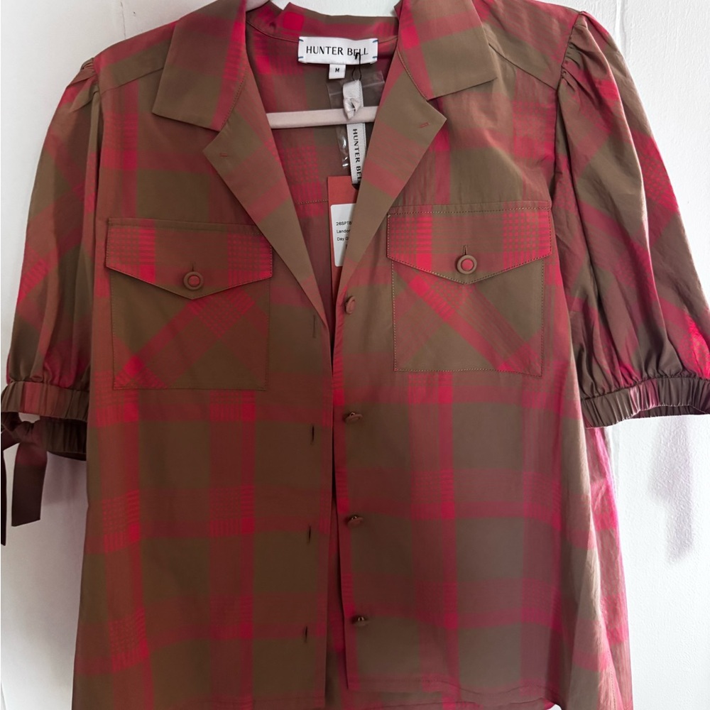 Hunter Bell Red and Brown Checkered Shirt